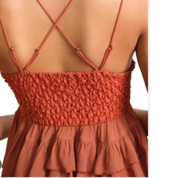 Free People Adella Camisole in burnt orange size sm NWT - Picture 2 of 6